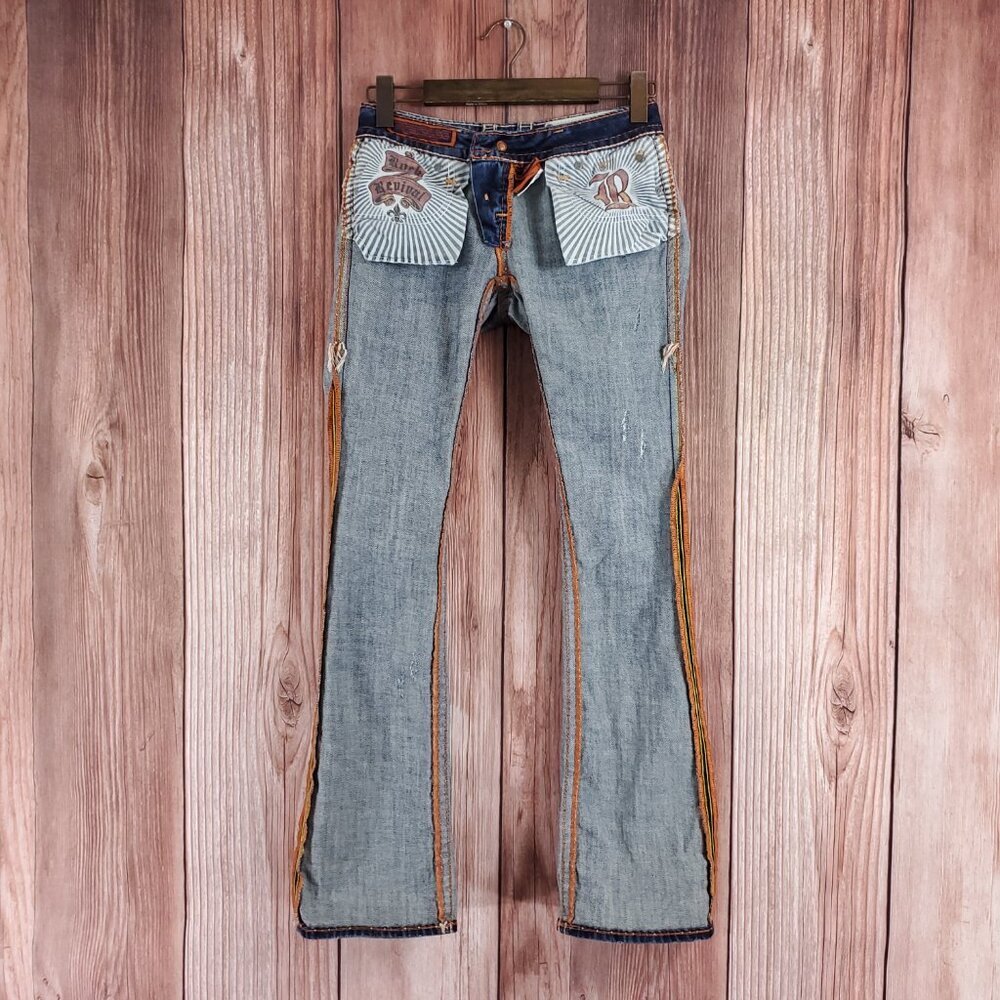Rock Revival Womens Size 25X31.5 Kelly Boot Cut Blue Denim Jeans - Picture 4 of 14